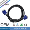 SIPU alta calidad chapado en oro / niquelado HD 15 pin 3 + 6 VGA a cable VGA para proyector